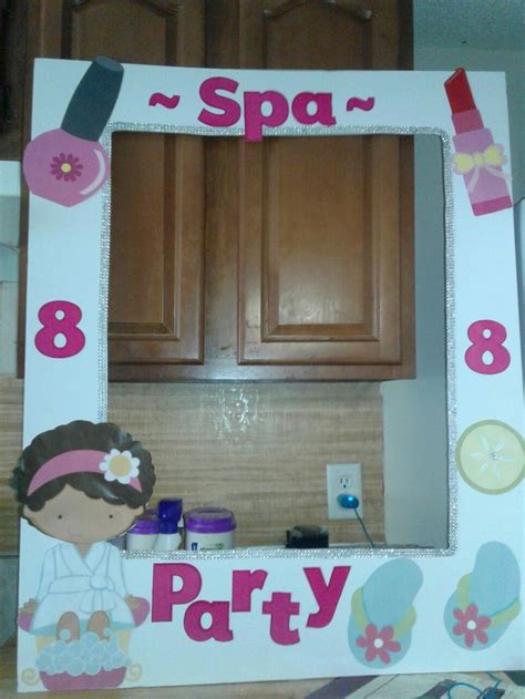 pin  marjorya bell  spa day frame decor frame spa party