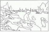 Pointillisme Seurat Colorier Visuels Selon sketch template