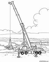 Crane Coloring Pages Construction Printable Truck Vehicle Site Ball Wrecking Tower Drawing Trucks Colouring Color Cranes Vehicles Drawings Books Book sketch template