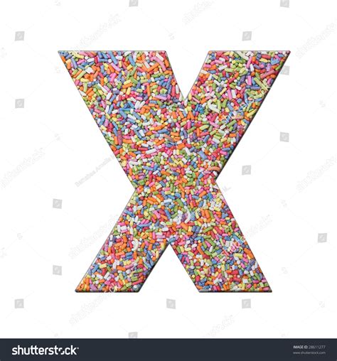 letter    alphabet   sprinkles    clipping path