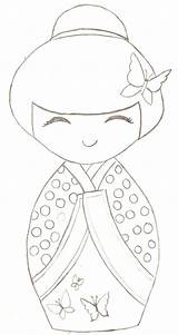 Kokeshi Coloring Pages Dolls Coloriage Doll Drawing Colouring Template Sheets Barbie Japanese Paper Pattern Print Applique Japonesa Maxine Getcolorings Piecing sketch template