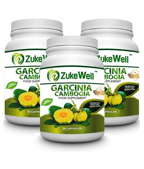 zukewell garcinia cambogia extract 500 mg fat burner capsule pack of 3