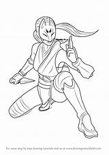 Tekken Draw Drawing Kunimitsu Drawingtutorials101 Step sketch template