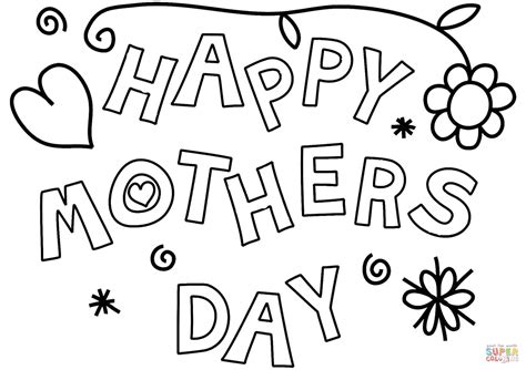 happy mothers day coloring page  printable coloring pages