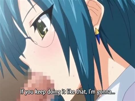 Sexy Blue Haired Anime Babe Gives A Blowjob Free Porn