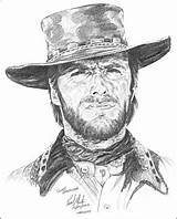 Clint Eastwood Drawings Western Pencil Sketch Deviantart Art15 Sketches Cartoon Drawing Portraits Portrait Cowboy Ugly Bad Good Draw Mostly Films sketch template