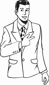 Suit Man Drawing Getdrawings sketch template