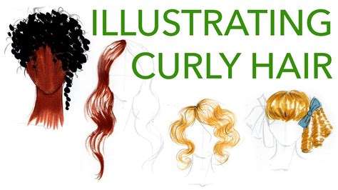 How To Draw And Illustrate Curly Hair Styles Youtube