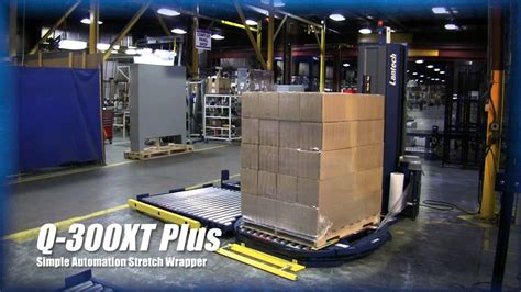 lantech   xt  semi automatic wrapper  roller system youtube