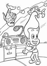 Jimmy Neutron Coloring Pages Children Color Kids Cute Characters sketch template