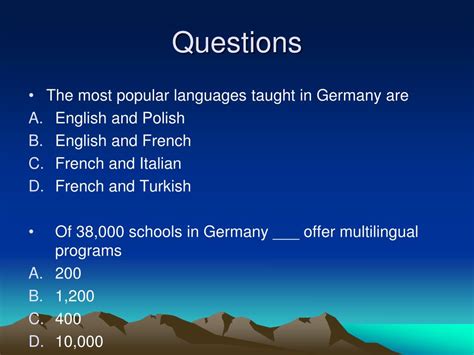 Ppt Importance Of Multilingualism In Germany Powerpoint