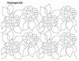 Hydrangea Quilting Patterns Machine Longarm Choose Board Designs sketch template