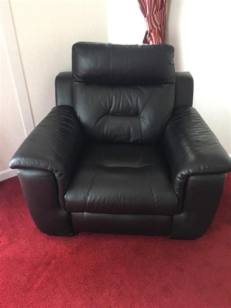 black leather electric recliner chair  montrose angus gumtree