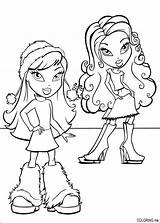 Bratz Coloring Pages Book Print Printable Doll Coloriage Winter Index sketch template