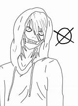 Killer Jeff Coloring Pages Template Anime sketch template