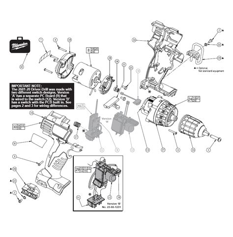 buy milwaukee    cordless compact driver replacement tool parts milwaukee   diagram