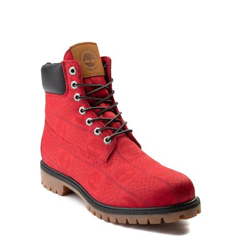 mens timberland  premium patch boot red journeys
