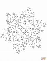 Baroque Coloring Pattern Snowflake Pages sketch template