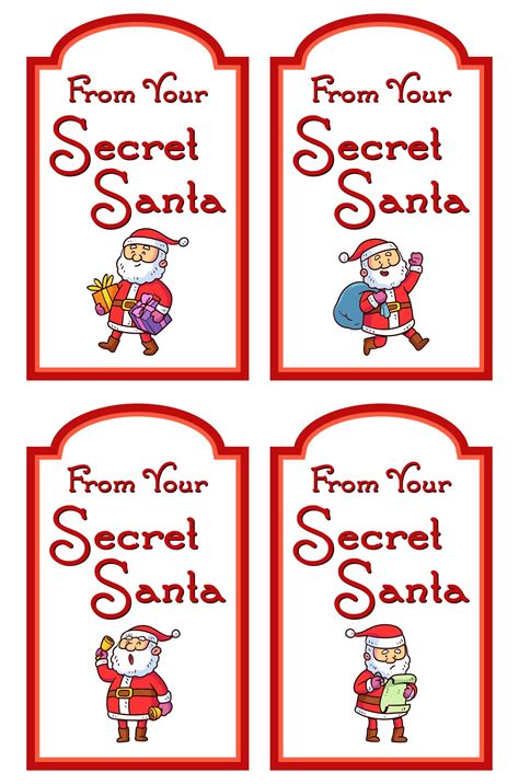 images  secret santa gift tags printable printable secret
