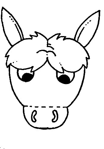 cute donkeys head coloring pages  kids cuo printable donkeys