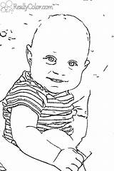 Pages Baby Coloring Girl Getcolorings sketch template