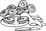 Clip Clipart Breakfast Bagel Bakery Bagels Vector Baked Svg Goods Cliparts Drawing Coloring Line Vectors Snack Library Building Food Colouring sketch template