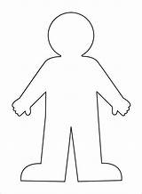 Body Template Outline Human Blank Templates Plain Sketch Clipart Kids Pdf Draw Drawing Shape Person Preschool Parts Female Form Male sketch template