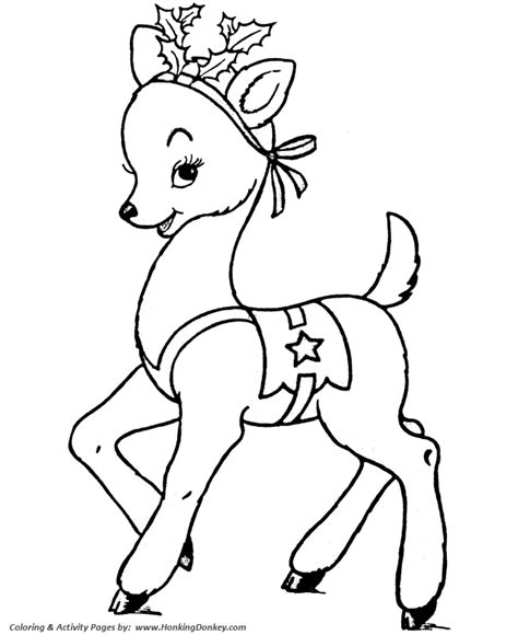 toy animal coloring pages christmas toy reindeer coloring page