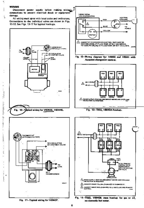 zone valve wiring manuals installation instructions guide  heating system zone valves