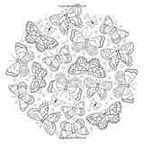 Mindful Mandala Insect sketch template