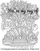 Coloring Cuss Word Pages Fucking Sunshine Printable Print sketch template