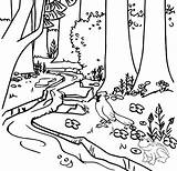 River Coloring Forest Pages Inspire Awareness Conservation Water Kids sketch template
