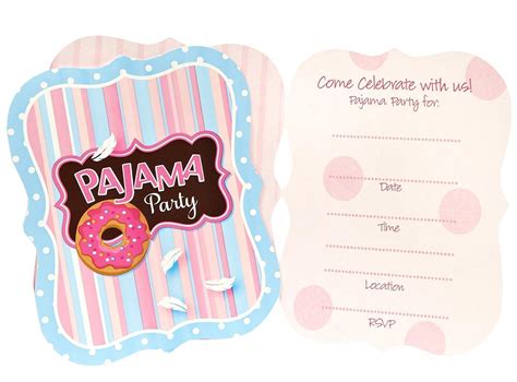 printable pyjama party invitations