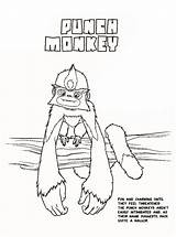 Punch Monkey Coloring Printable sketch template