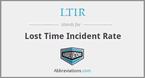 ltir lost time incident rate