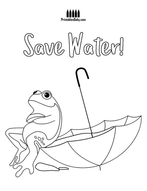saves water frog printables baby  printable posters