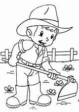Coloring Farm Pages Cartoon Easy Print sketch template