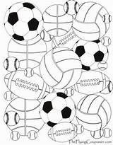 Pages Coloring Football Soccer Colouring sketch template