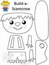 Scarecrow Preschoolers sketch template