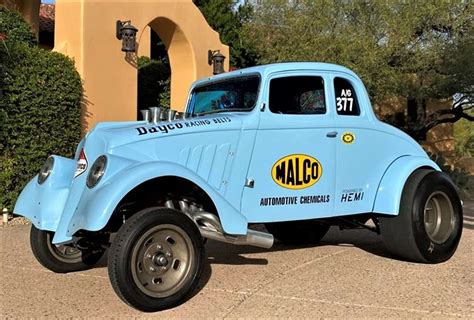 vintage gasser  willys drag racer  concours restored condition