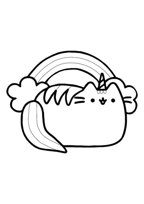 unicorn pusheen coloring pages   gambrco