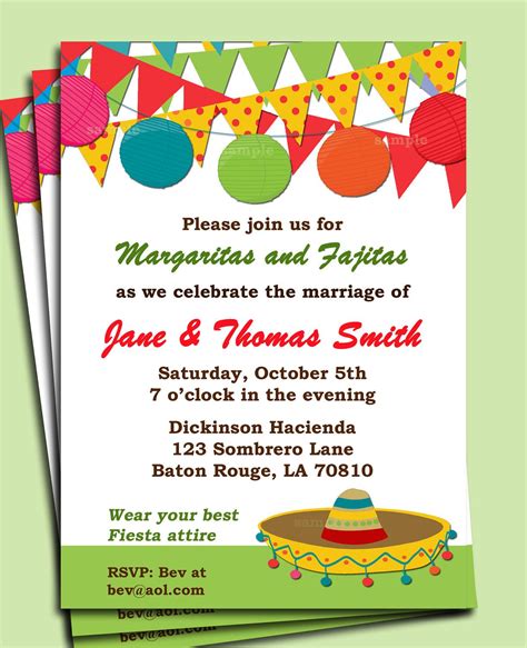 fiesta party invitation printable  printed   etsy mexican