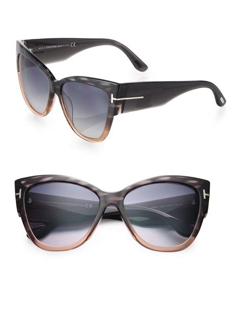 tom ford anoushka 57mm cat s eye sunglasses in black lyst