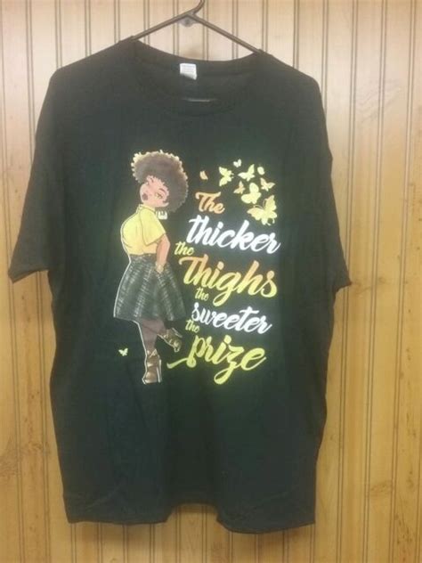 Thicker The Thighs The Sweeter The Prize Men S Black Xl T Shirt Ebay