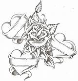 Coloring Pages Heart Rose Tattoo Hearts Printable Adults Roses Teens Drawing Adult Tattoos Sheets Realistic Choose Board Cool Letscolorit sketch template