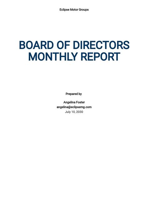 directors report template