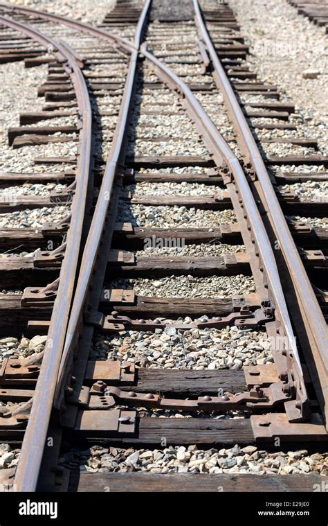 wye switch   tracks   sumpter valley railroad  restored narrow gauage railroad