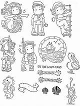 Stamps Coloring Tilda Magnolia Pages sketch template