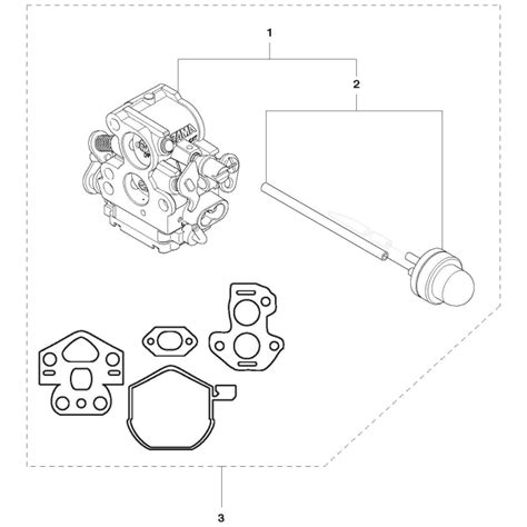 carburetor details assembly  husqvarna  mark ii chainsaws ls engineers