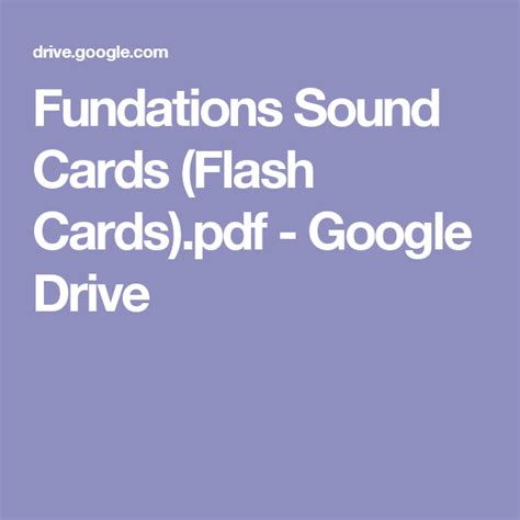 fundations sound cards flash cardspdf google drive fundations